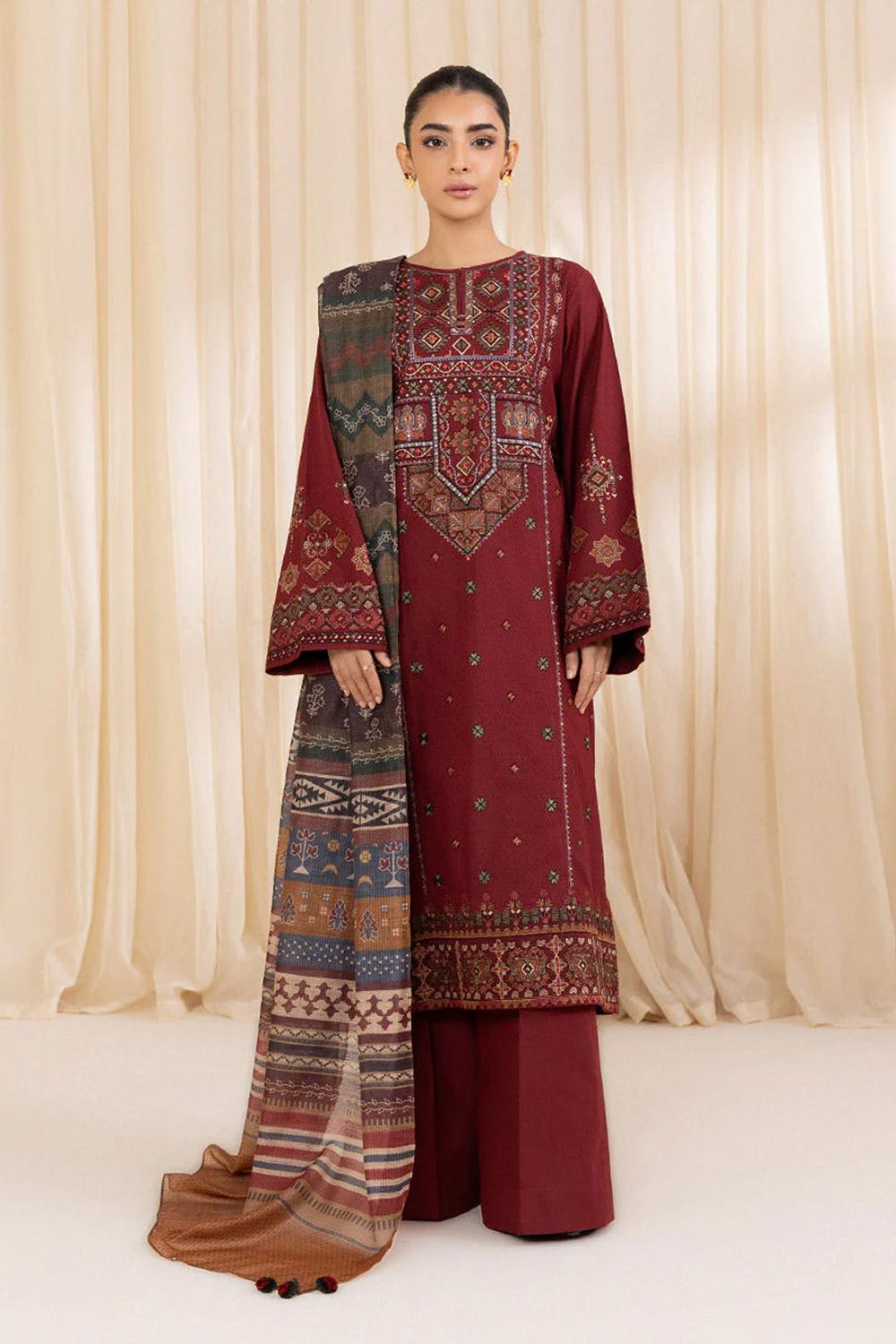 3 Piece Unstiched Embroidery Dhanak