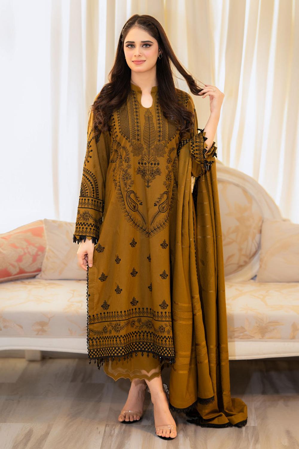 3 Piece Unstiched Embroidery Dhanak