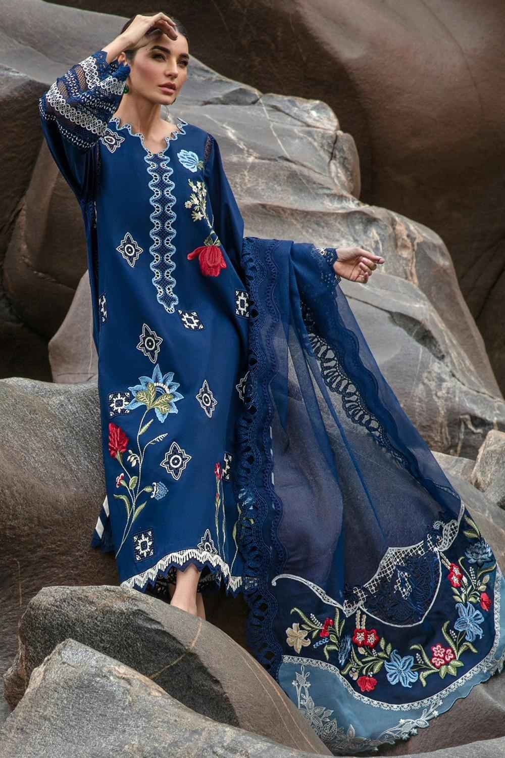 3 Piece Unstiched Embroidery Dhanak