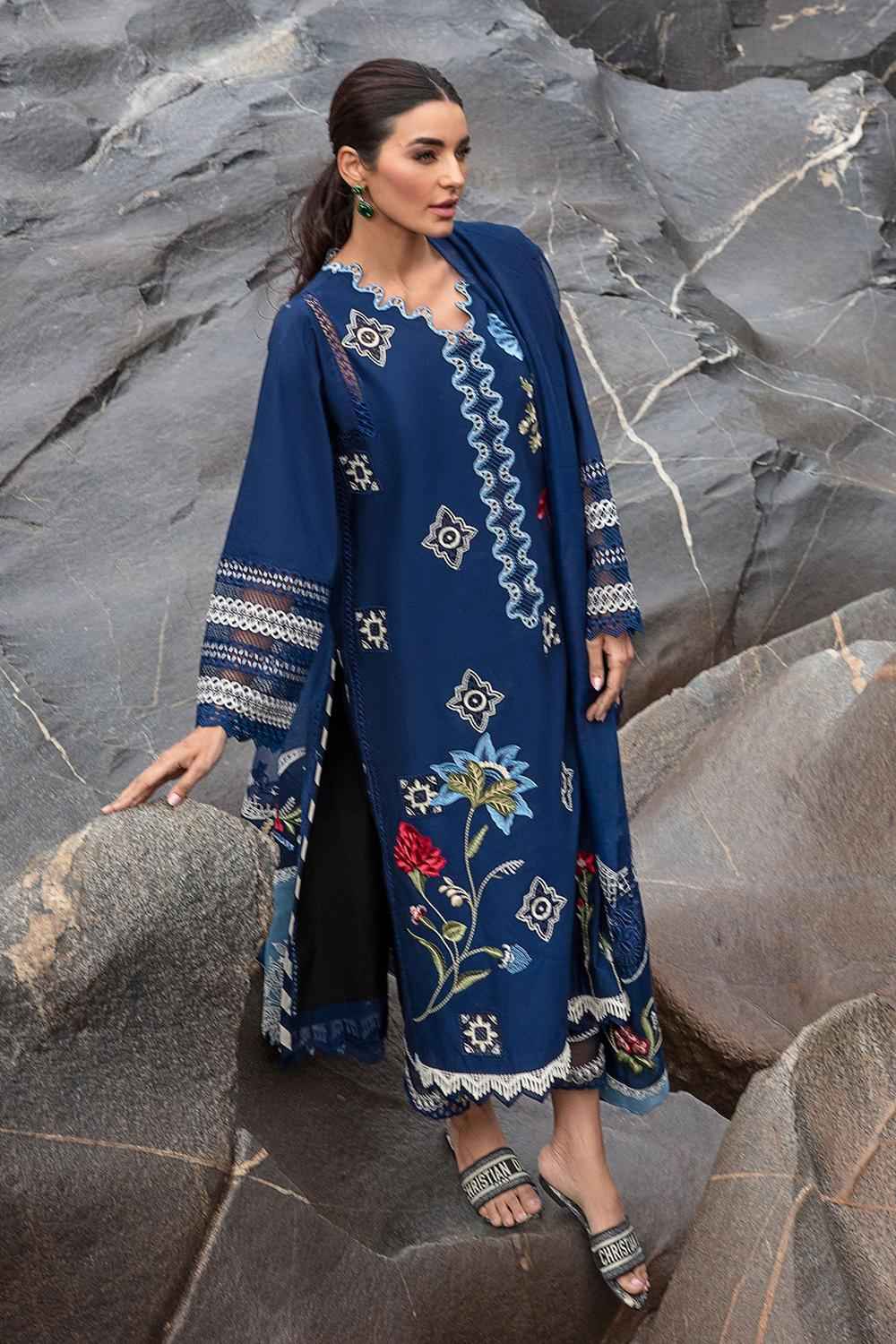 3 Piece Unstiched Embroidery Dhanak