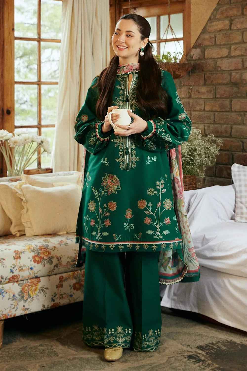 3 Piece Unstiched Embroidery Dhanak
