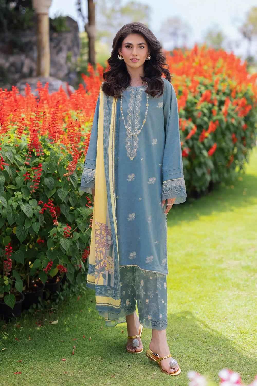 3 Piece Unstiched Embroidery Dhanak