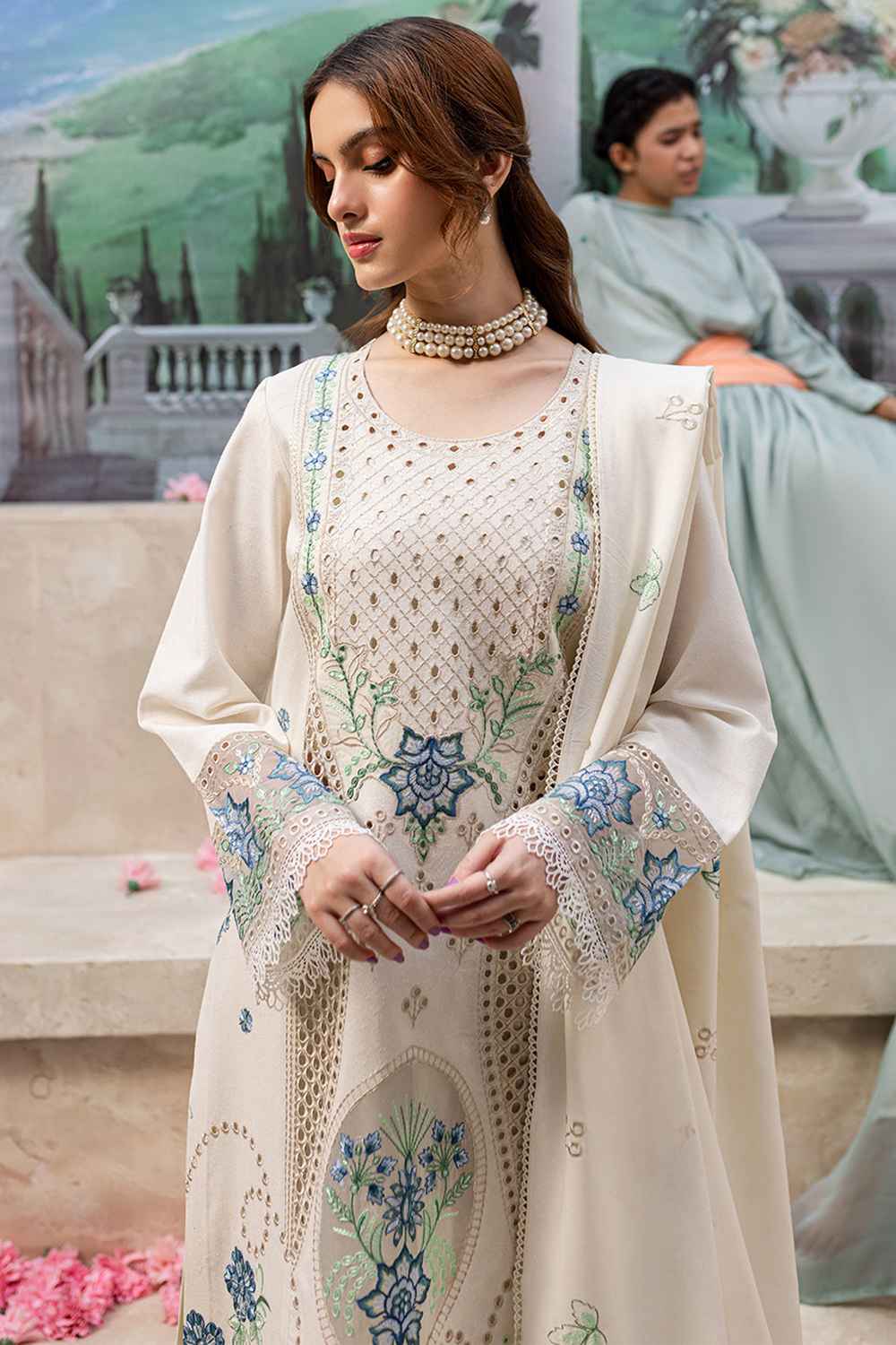 3 Piece Unstiched Embroidery Dhanak