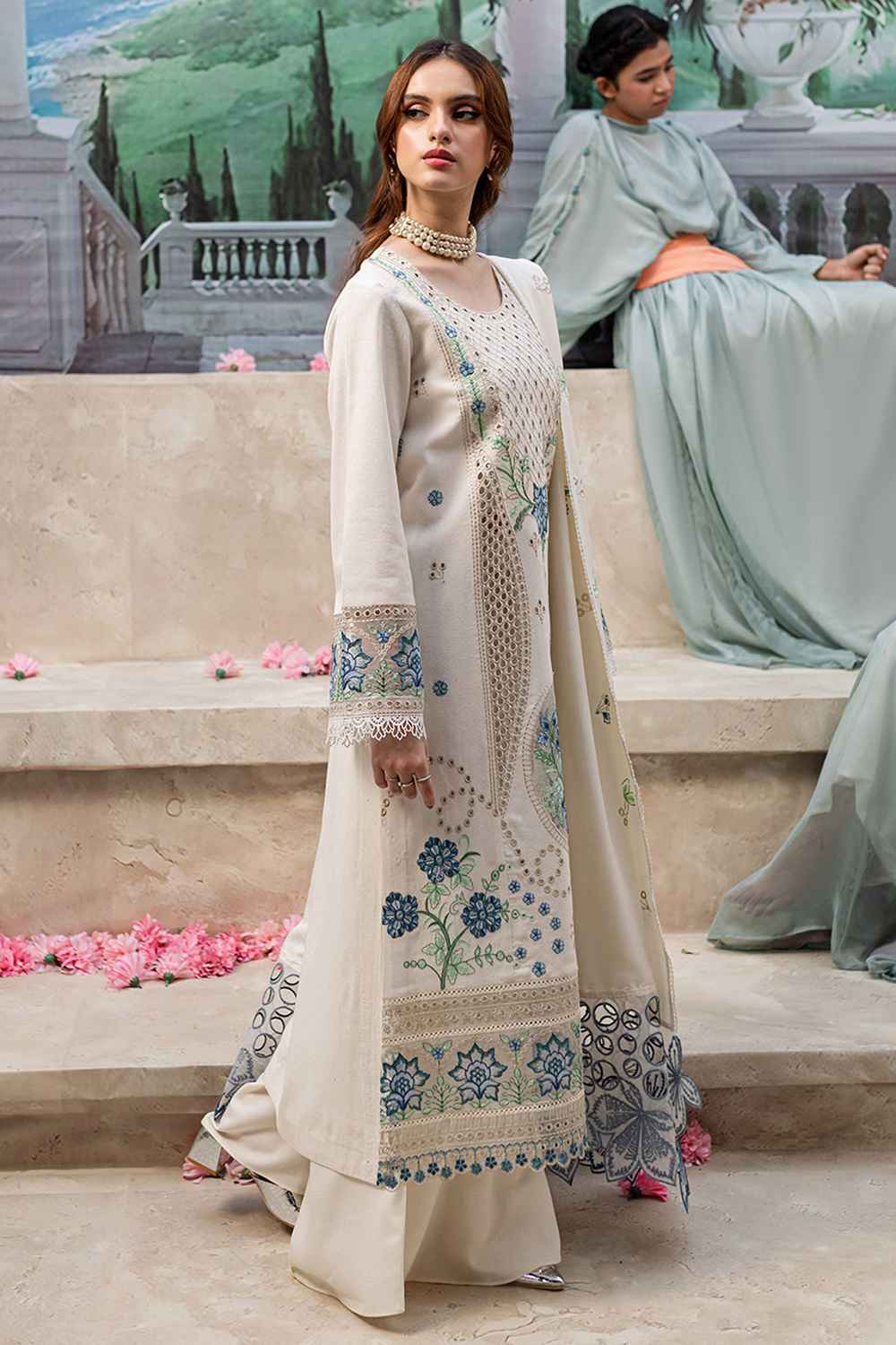 3 Piece Unstiched Embroidery Dhanak