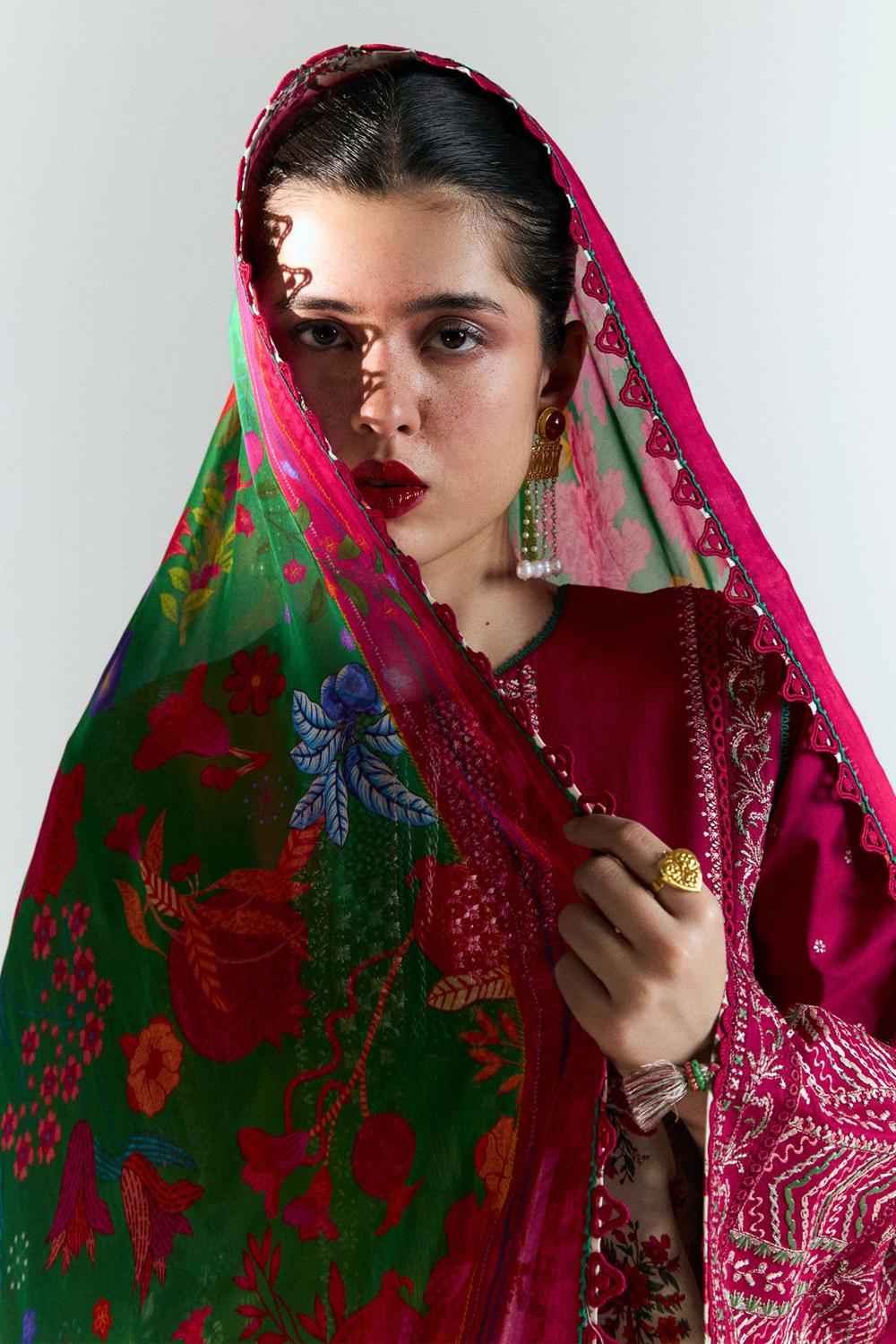 3 Piece Unstiched Embroidery Dhanak