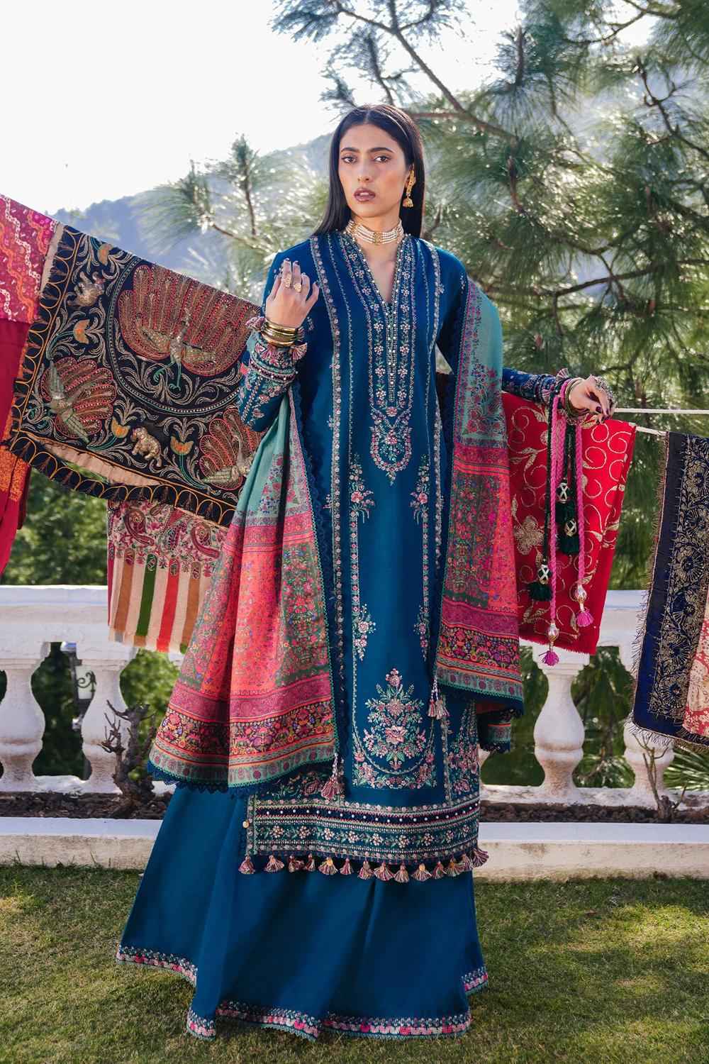 3 Piece Unstiched Embroidery Dhanak
