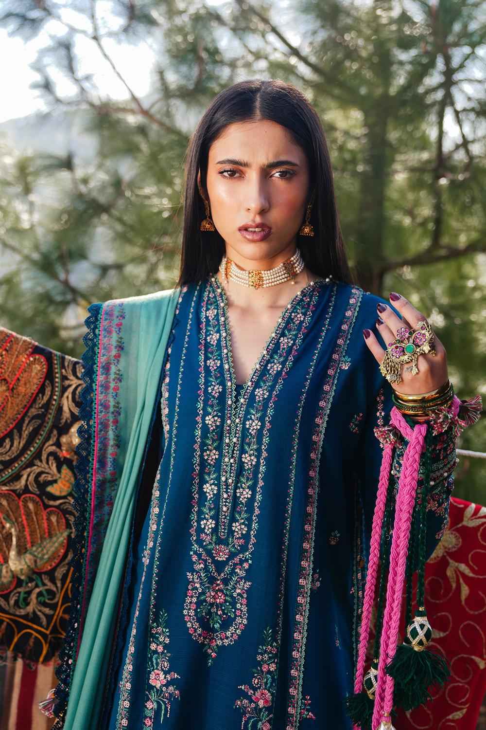 3 Piece Unstiched Embroidery Dhanak