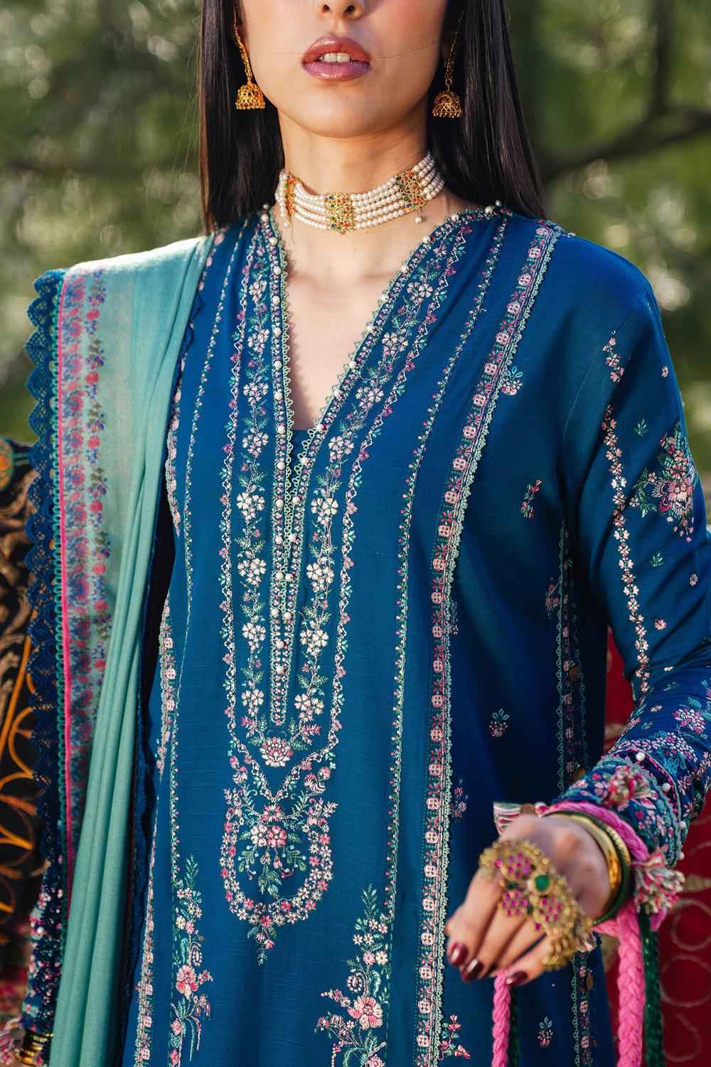 3 Piece Unstiched Embroidery Dhanak