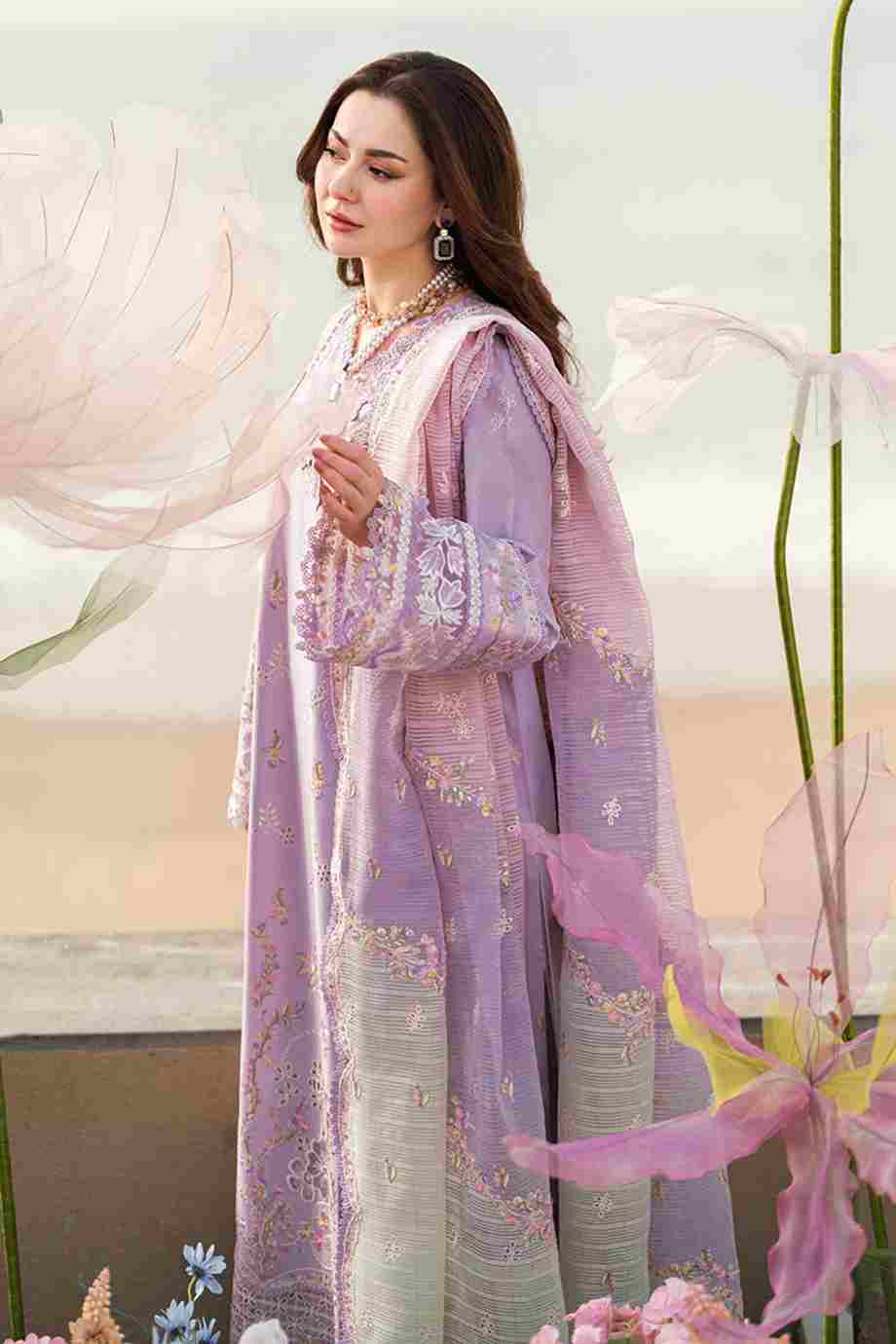 3 Piece Unstiched Embroidery Dhanak