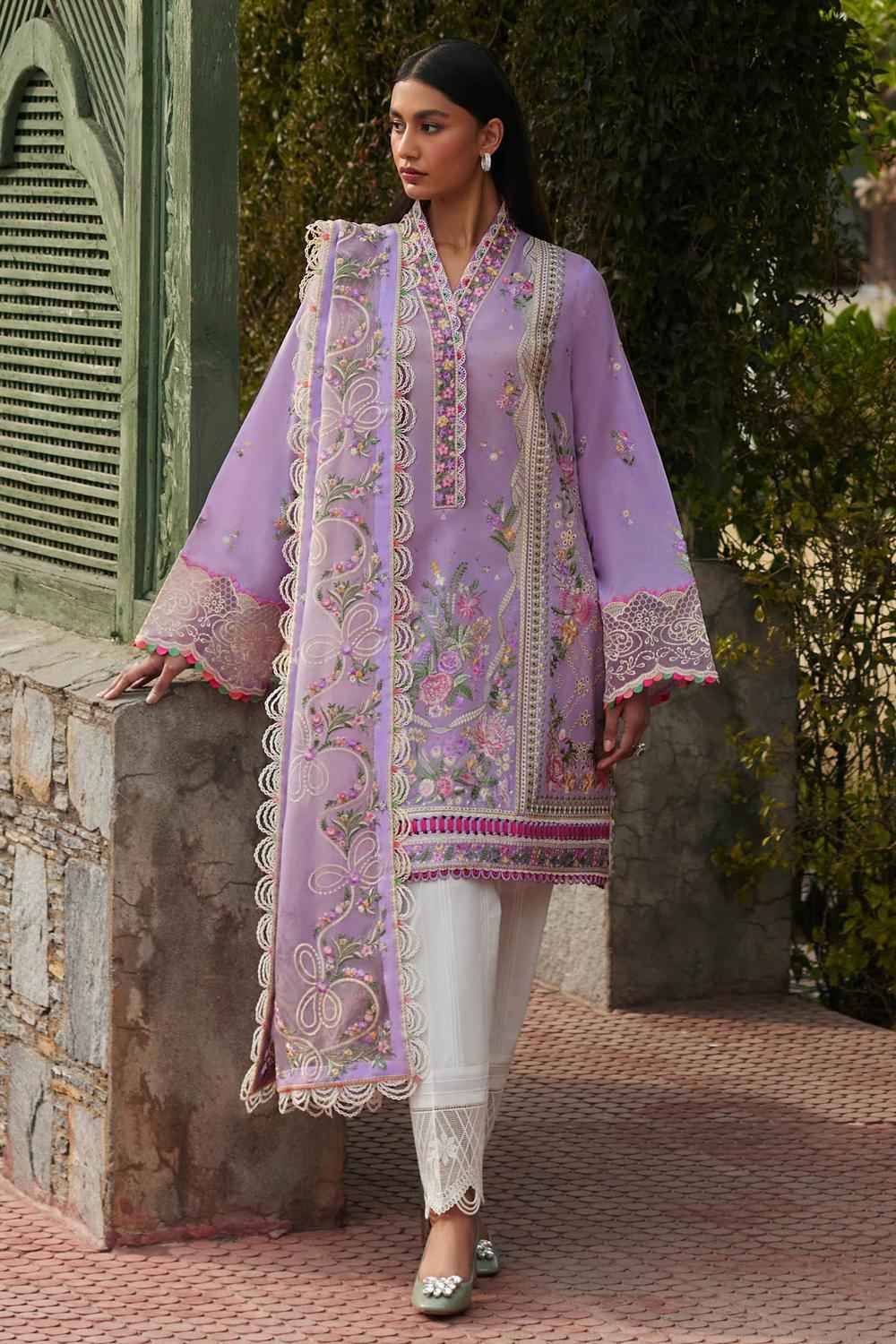 3 Piece Unstiched Embroidery Dhanak
