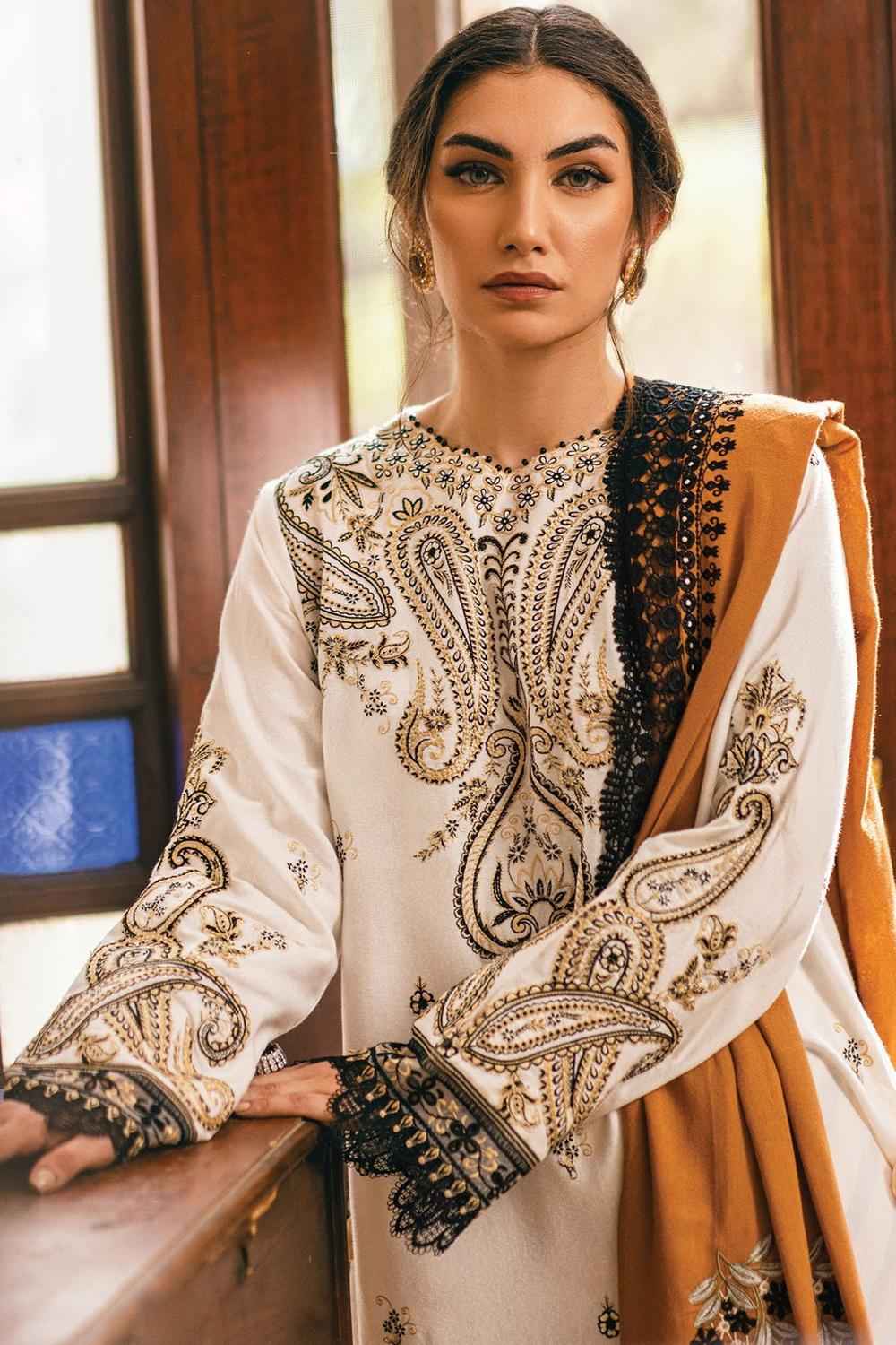 3 Piece Unstiched Embroidery Dhanak