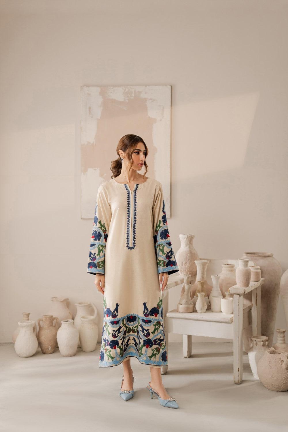 3 Piece Unstiched Embroidery Dhanak