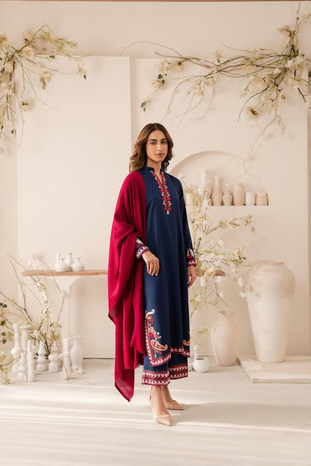 3 Piece Unstiched Embroidery Dhanak