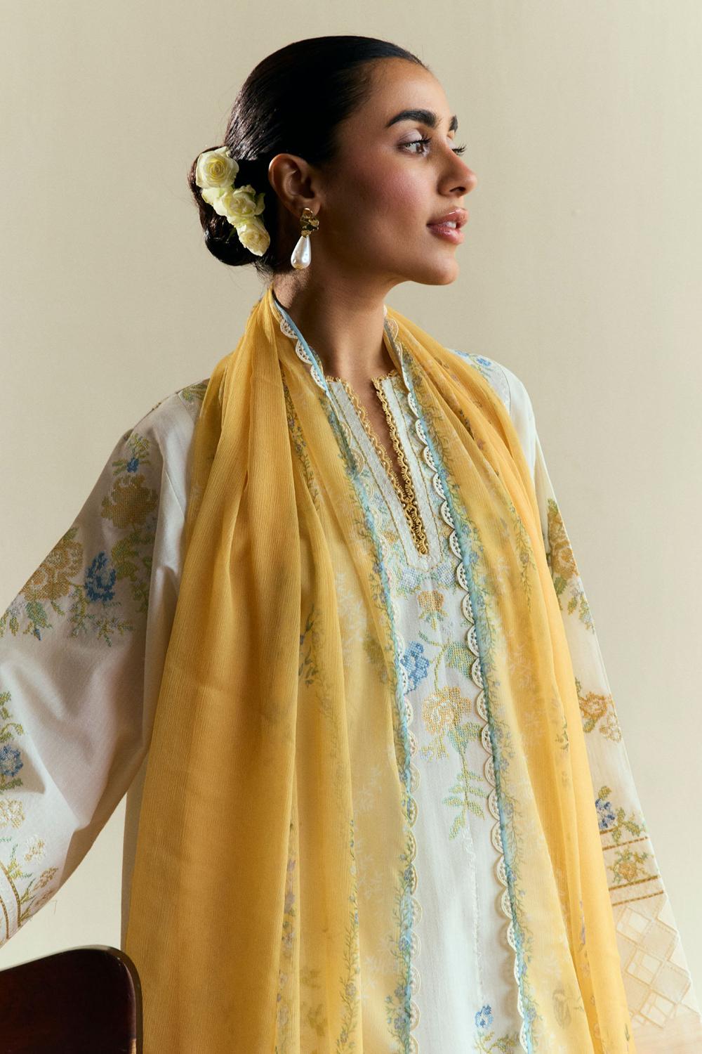 3 Piece Unstiched Embroidery Dhanak