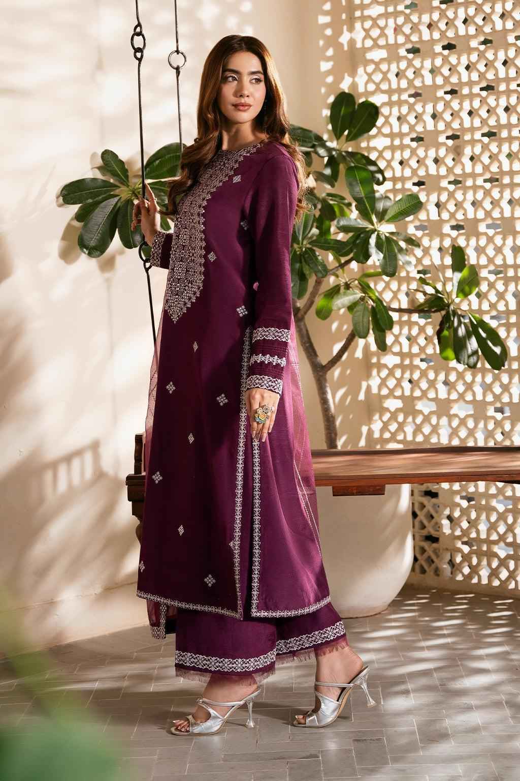 3 Piece Unstiched Embroidery Dhanak