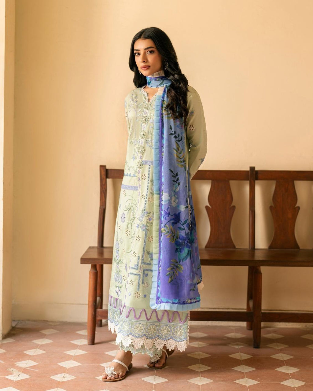 3 Piece Unstiched Embroidery Dhanak