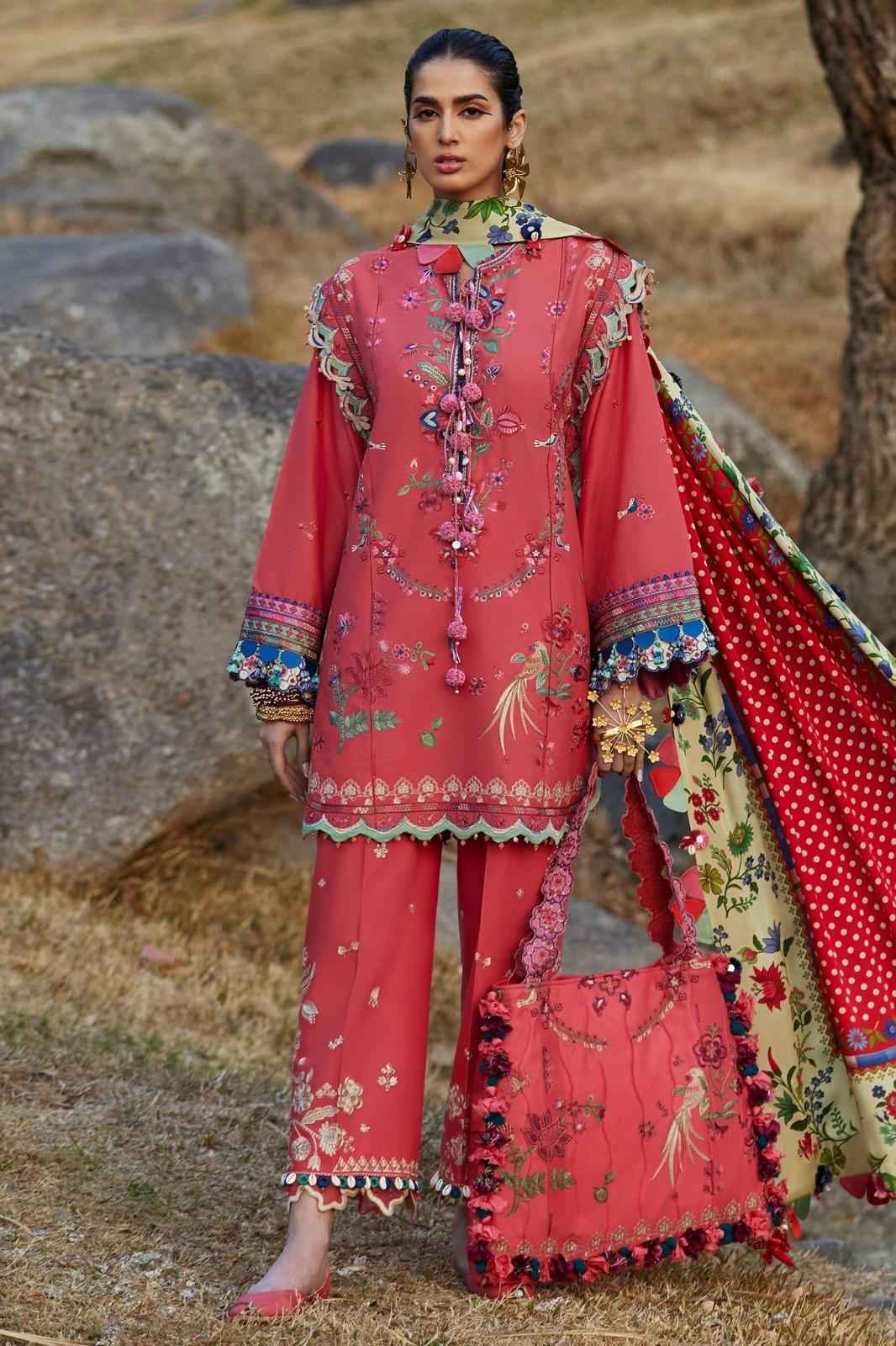 3 Piece Unstiched Embroidery Dhanak
