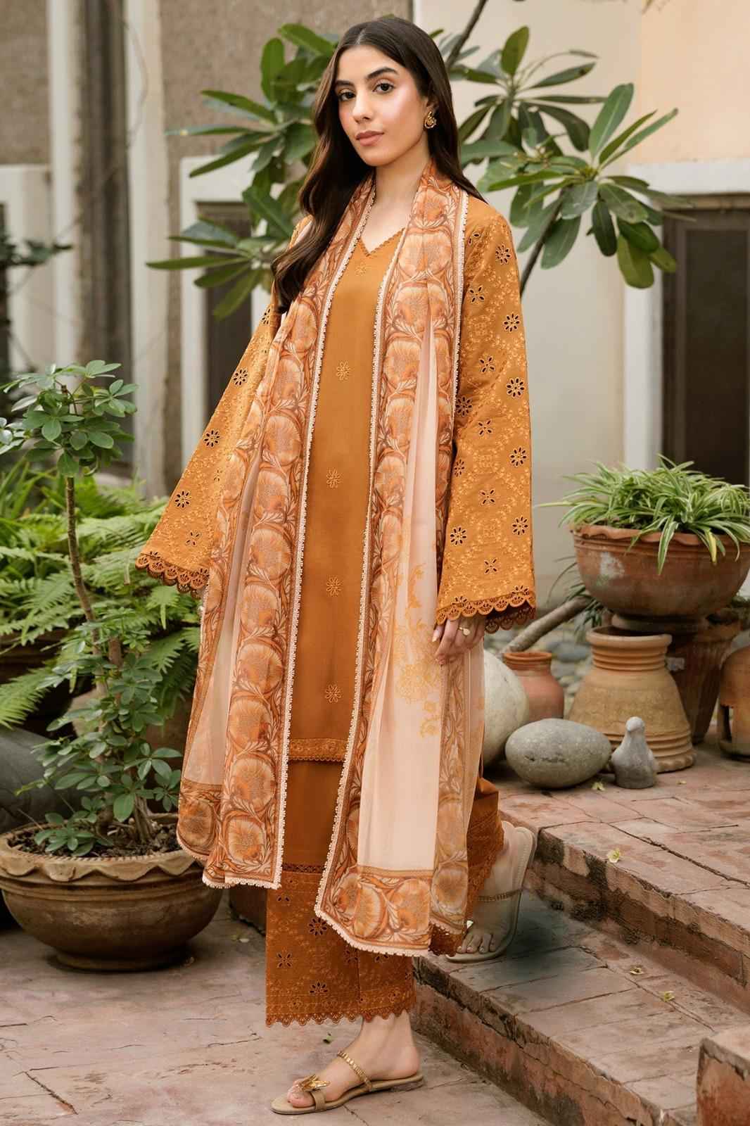 3 Piece Unstiched Embroidery Dhanak