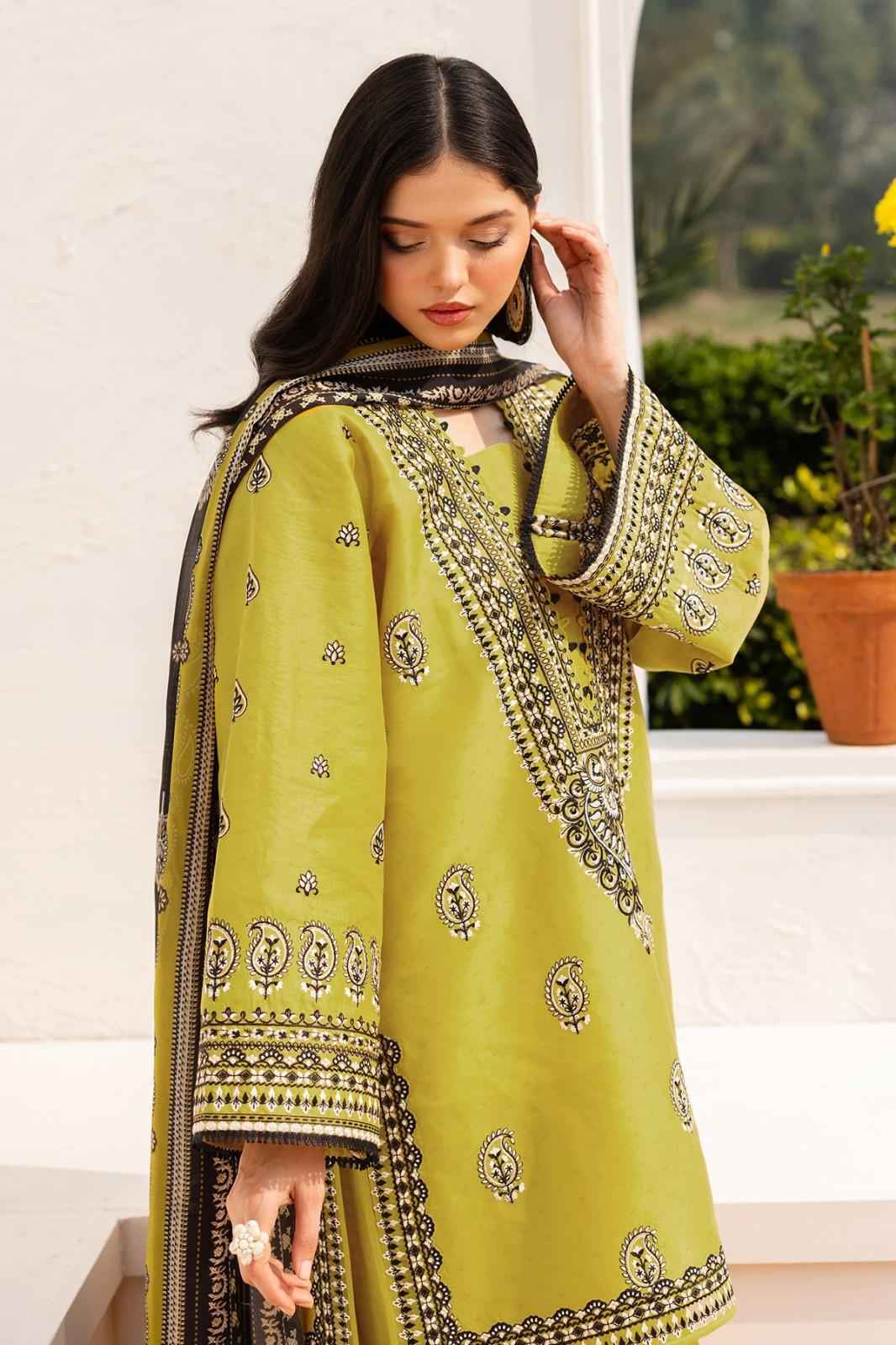 3 Piece Unstiched Embroidery Dhanak