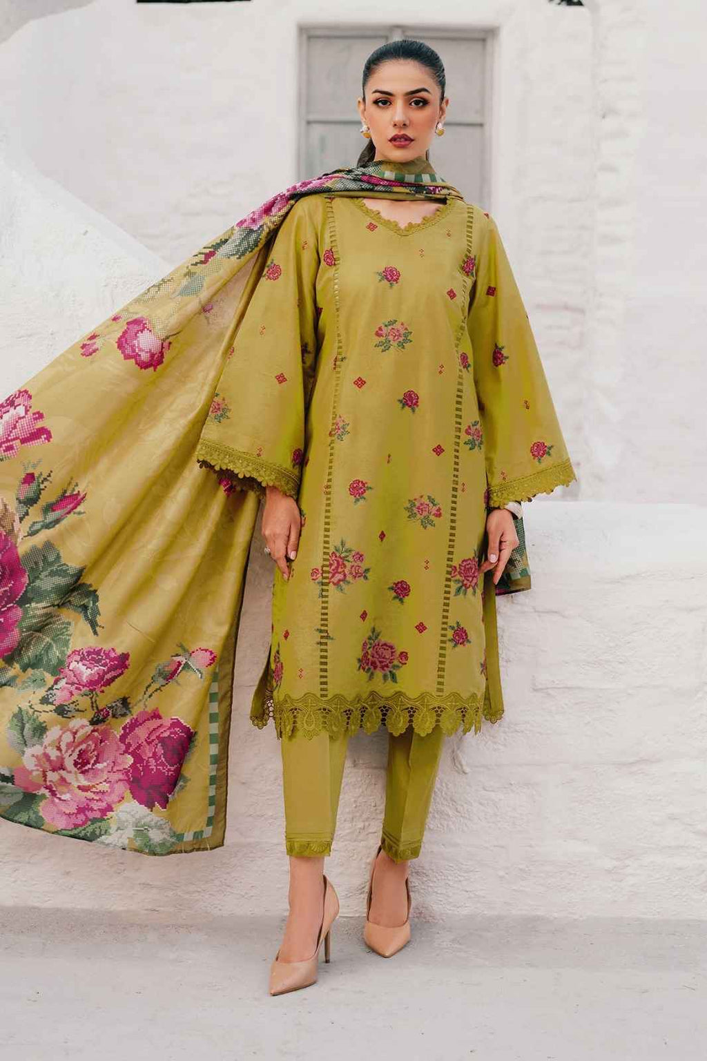 3 Piece Unstiched Embroidery Dhanak