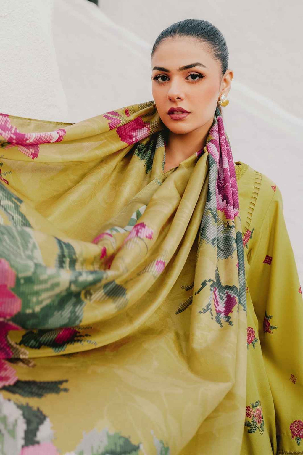 3 Piece Unstiched Embroidery Dhanak