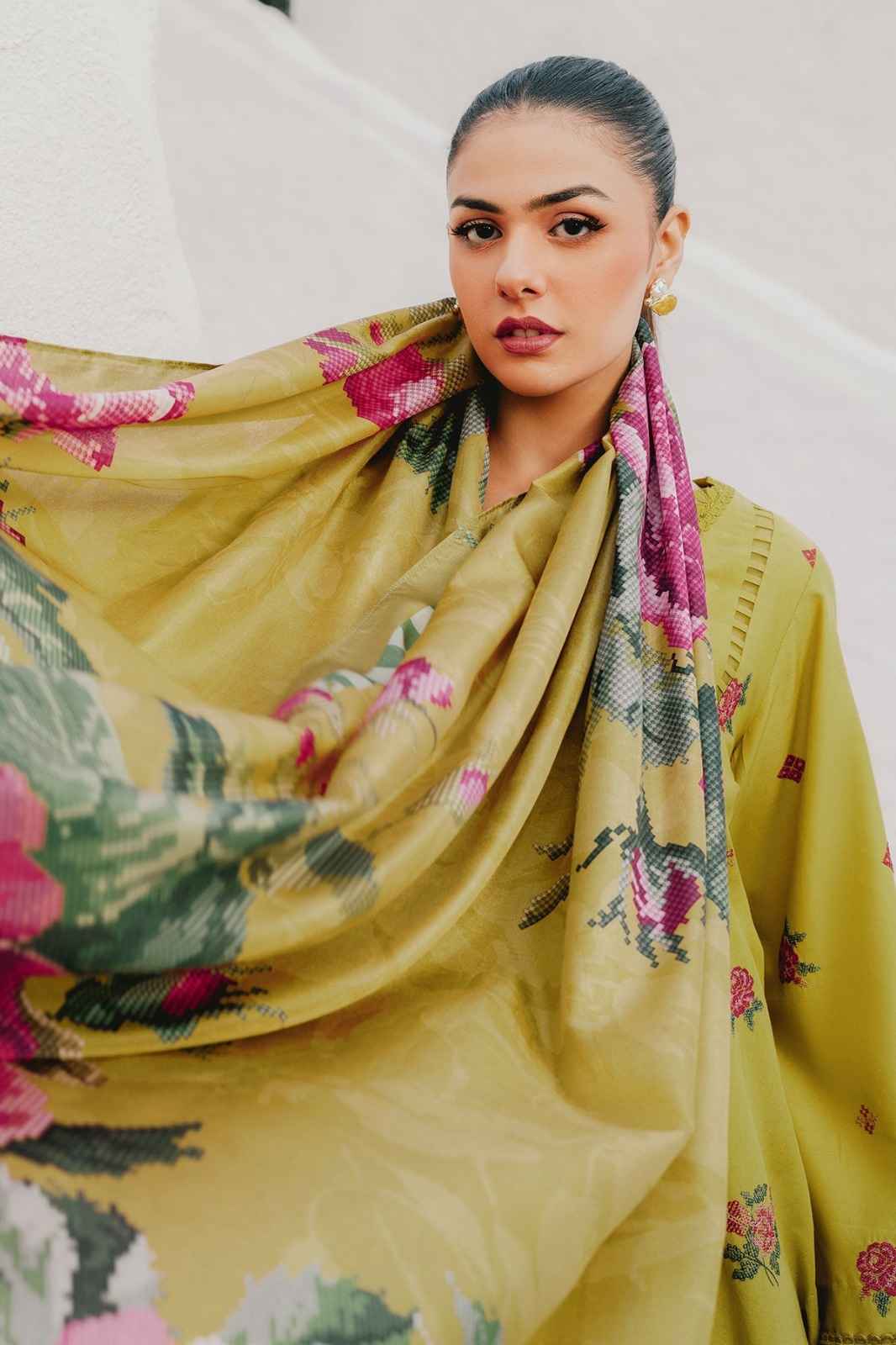 3 Piece Unstiched Embroidery Dhanak