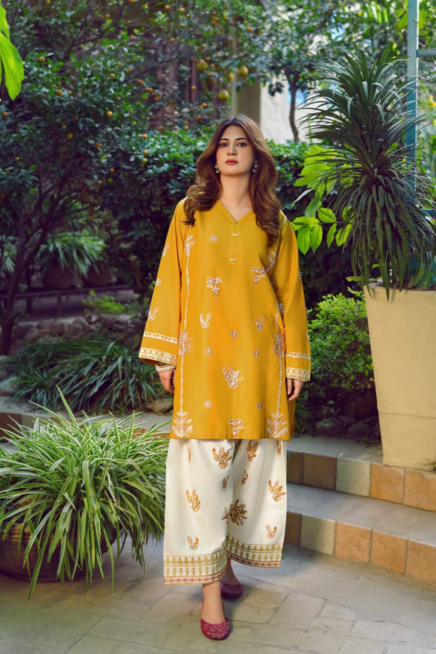 2 Piece Unstiched Embroidery Dhanak