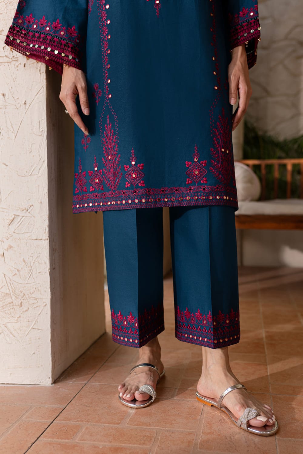 2 Piece Unstiched Embroidery Dhanak