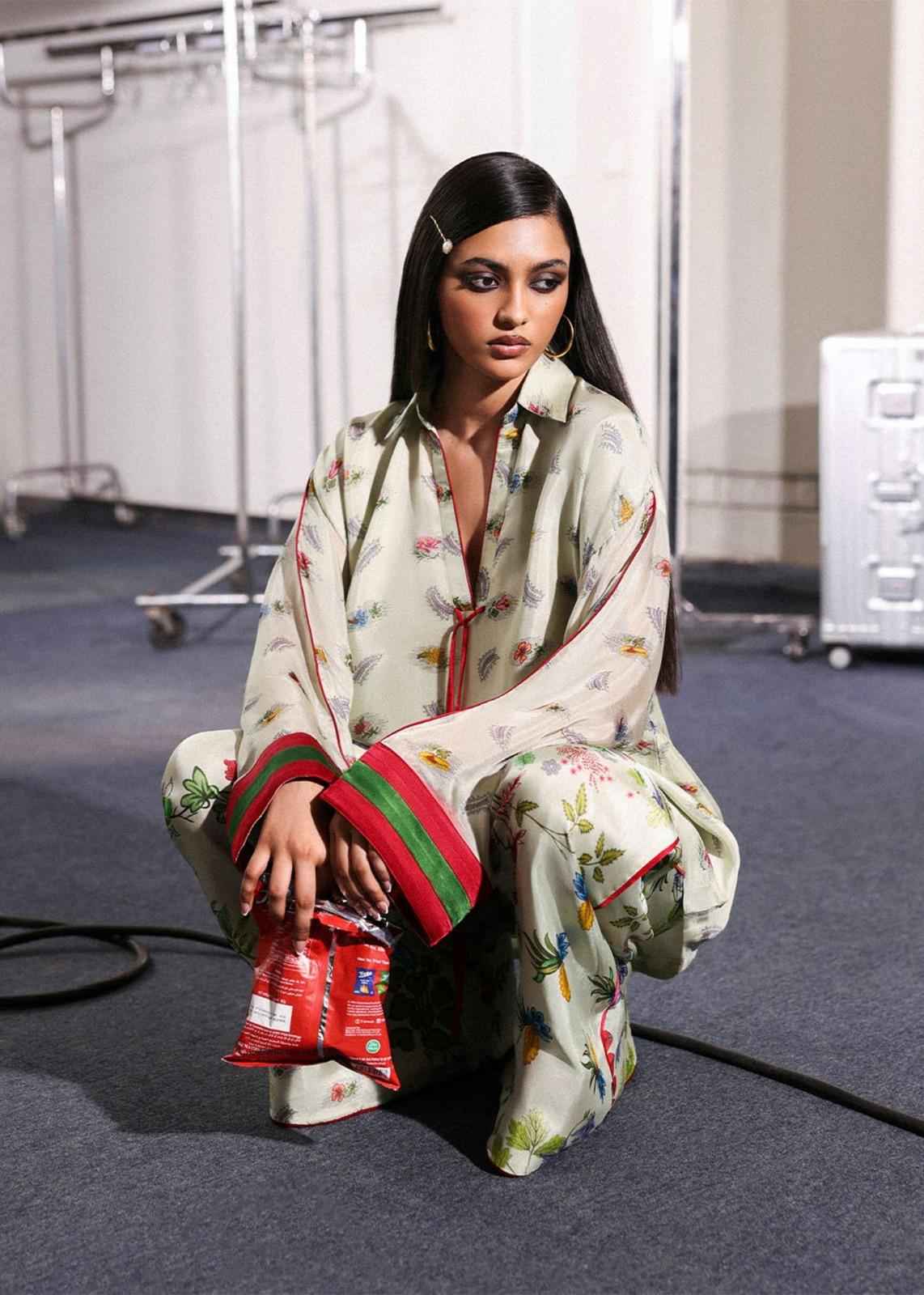 3 Piece Unstiched Printed SILK