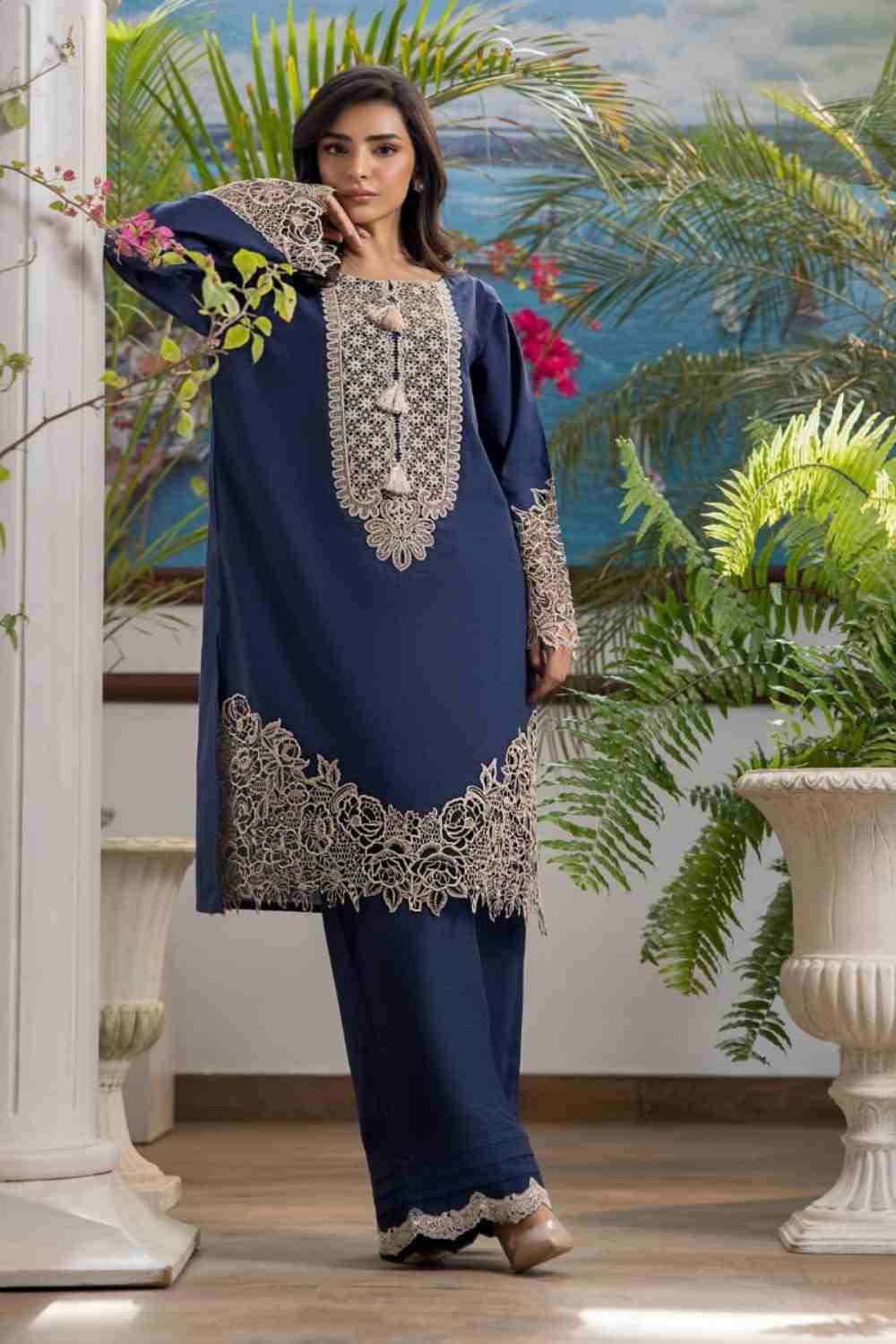2 Piece Unstiched Embroidery Dhanak