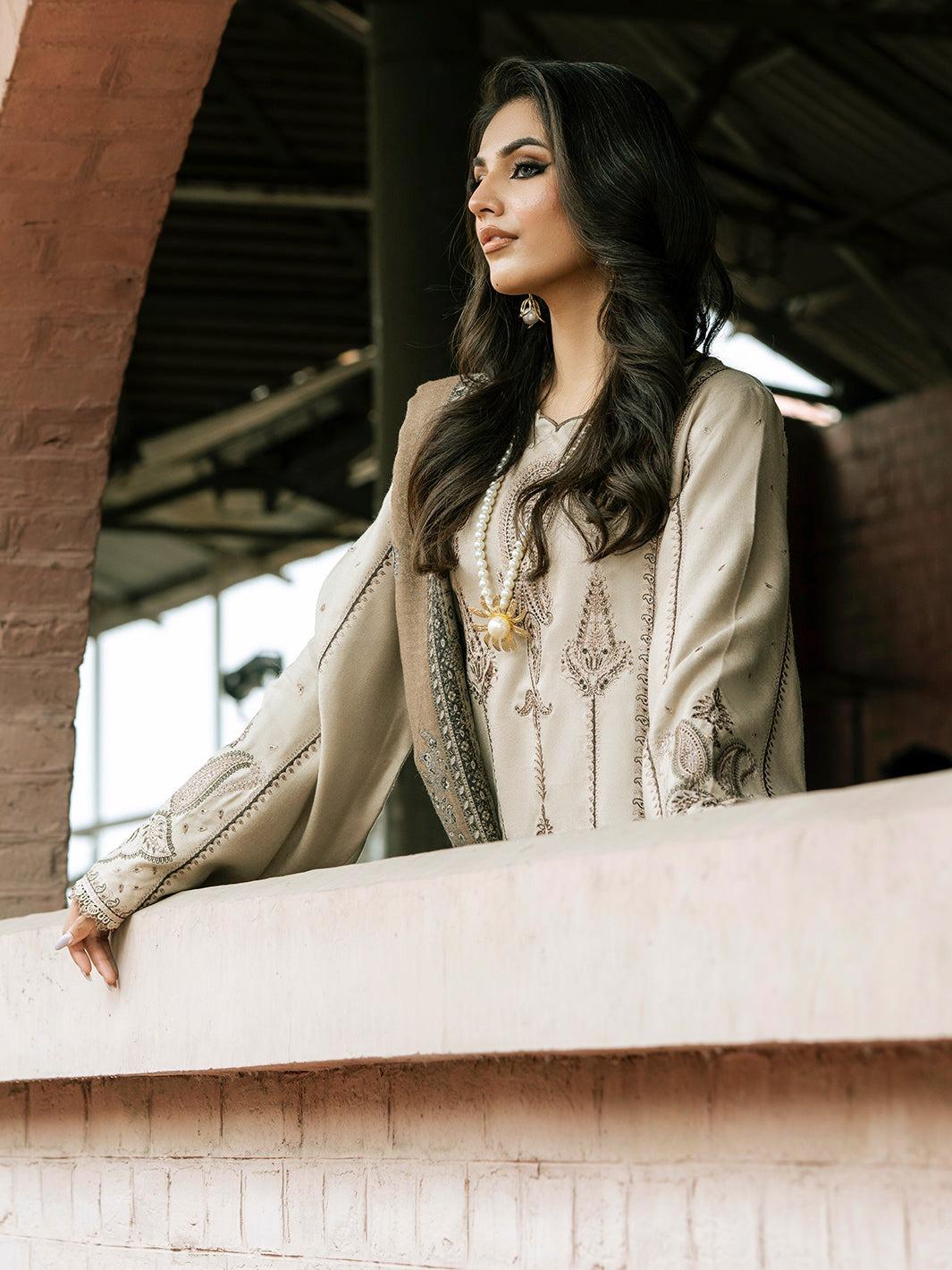 3 Piece Unstiched Embroidery Dhanak