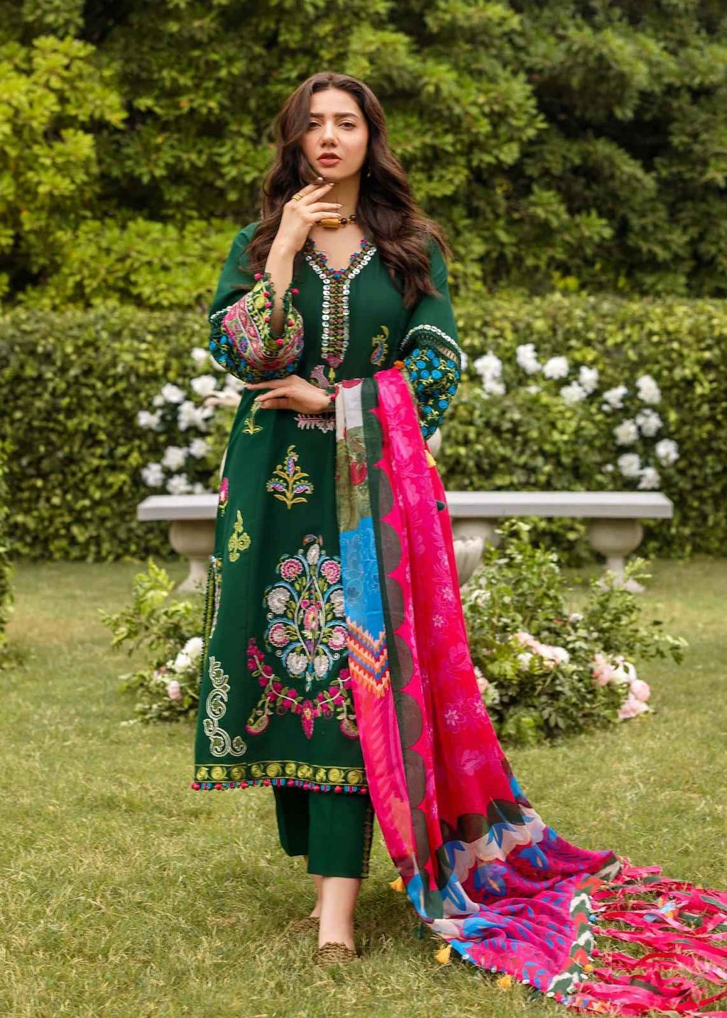 3 Piece Unstiched Embroidery Dhanak