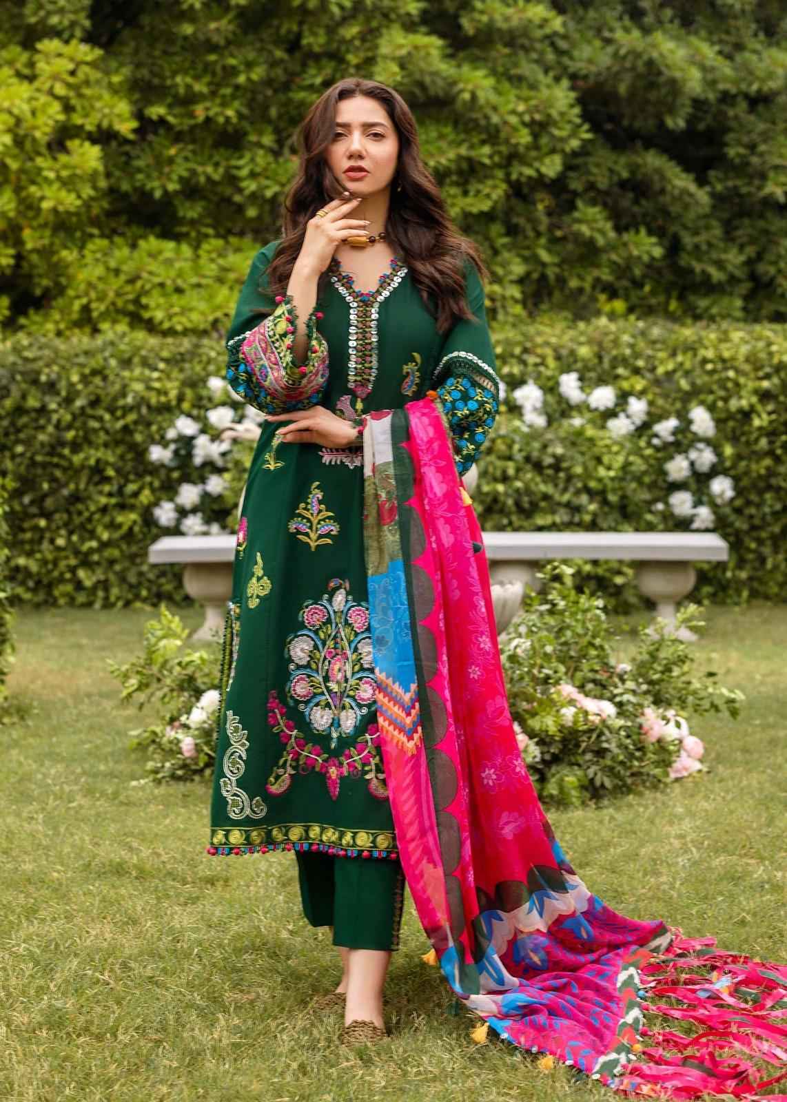 3 Piece Unstiched Embroidery Dhanak