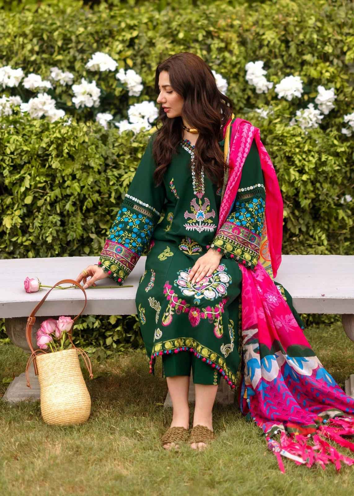 3 Piece Unstiched Embroidery Dhanak