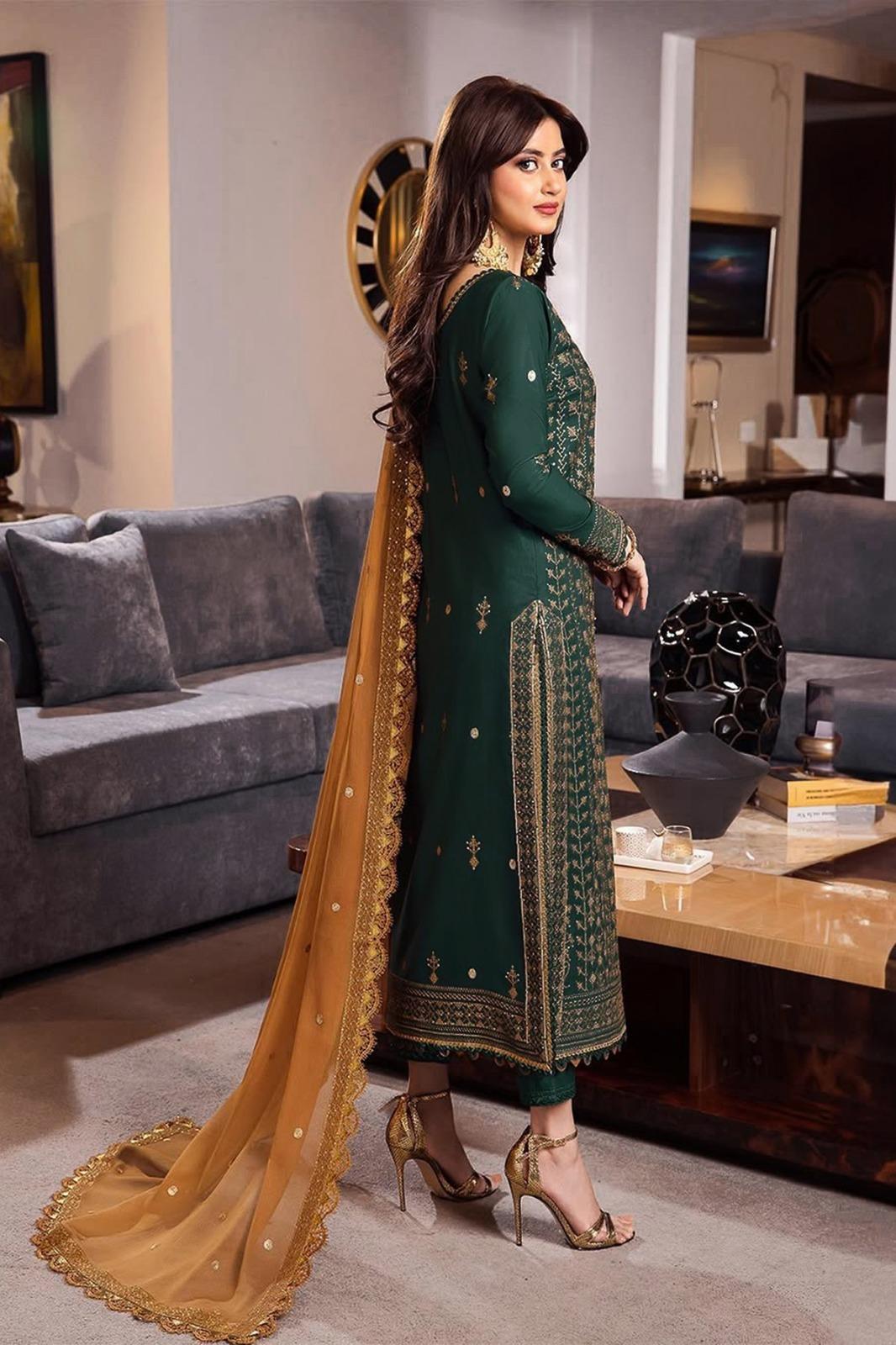 3 Piece Unstiched Embroidery Dhanak