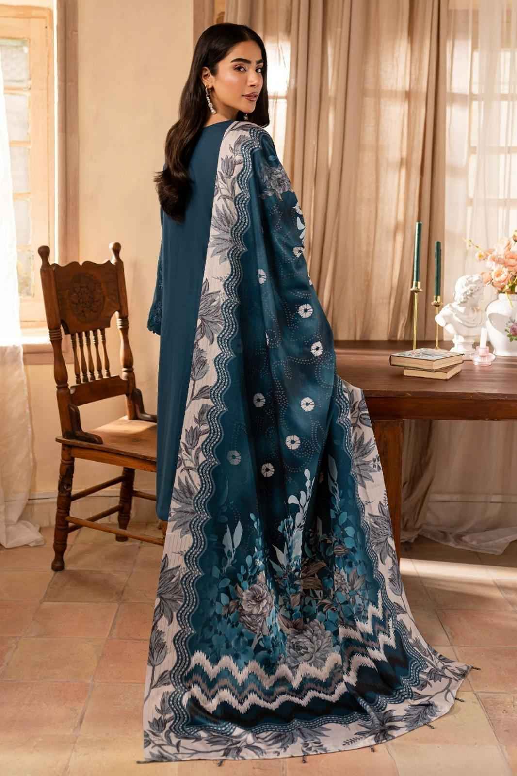 3 Piece Unstiched Embroidery Dhanak