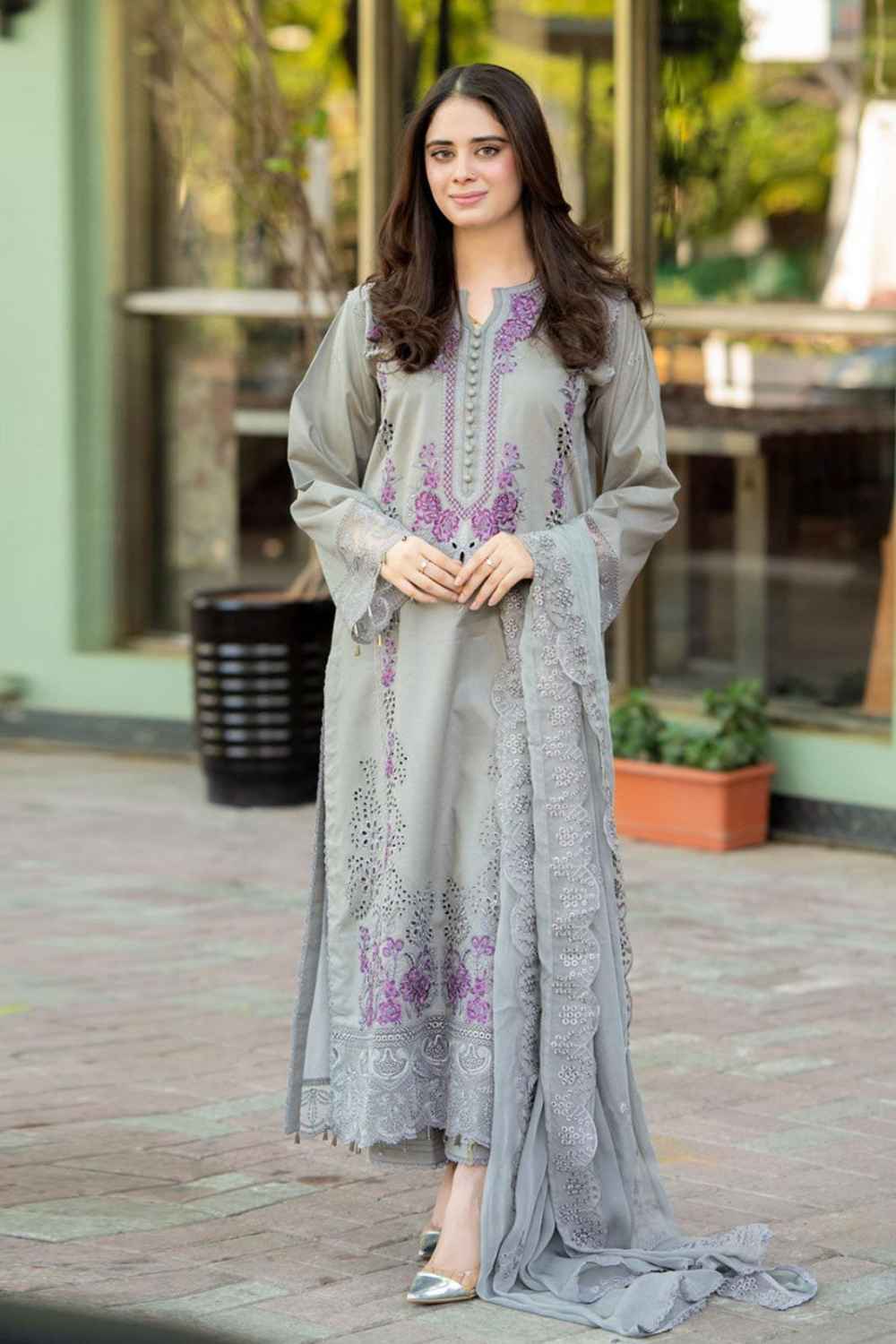 3 Piece Unstiched Embroidery Dhanak