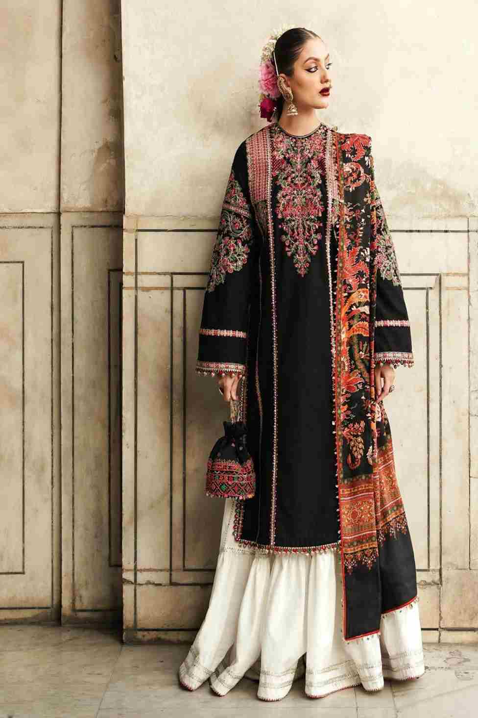 3 Piece Unstiched Embroidery Dhanak
