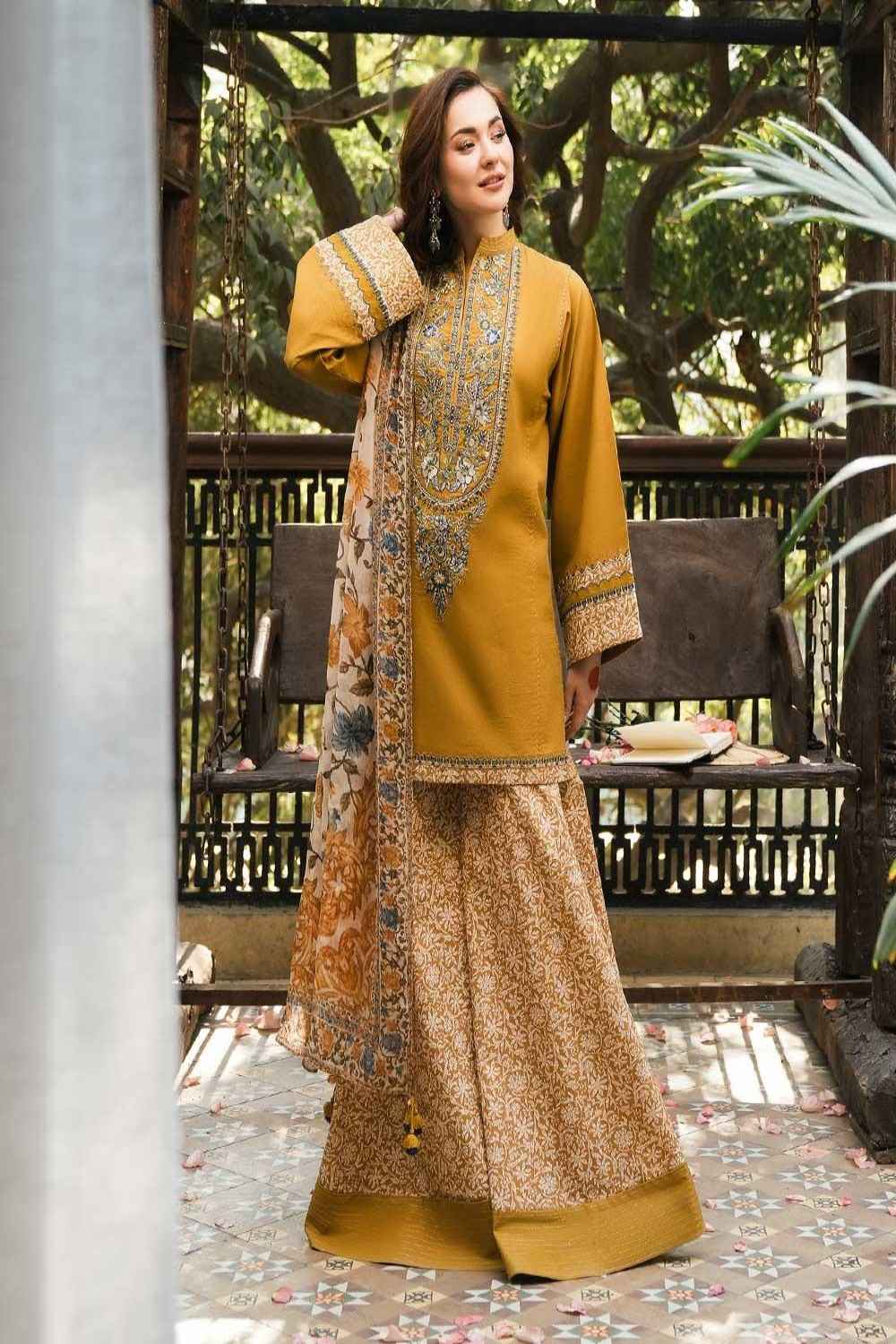 3 Piece Unstiched Embroidery Dhanak