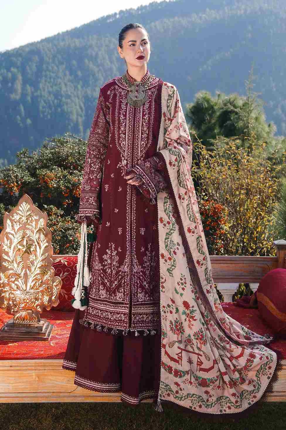 3 Piece Unstiched Embroidery Dhanak