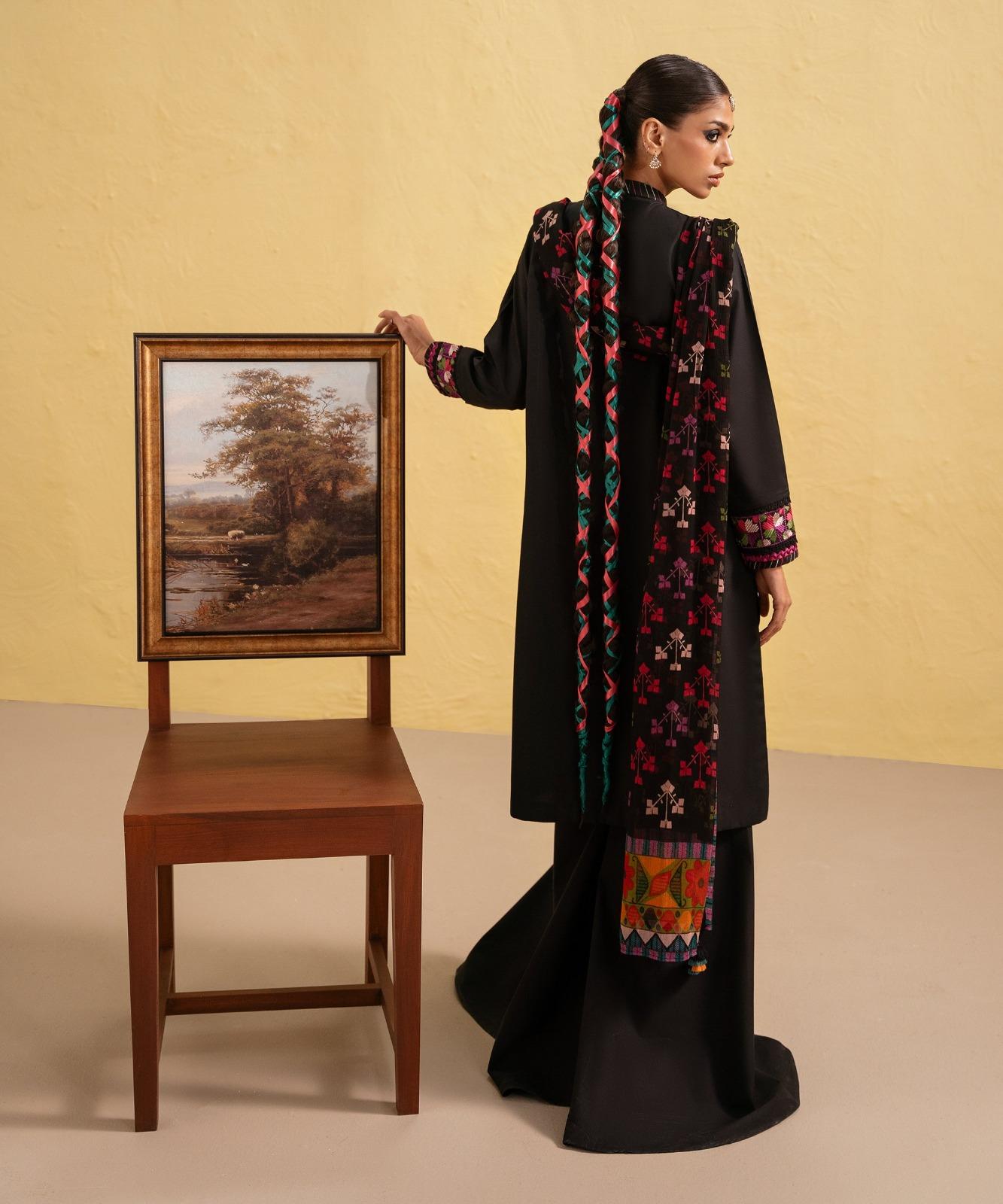 3 Piece Unstiched Embroidery Dhanak