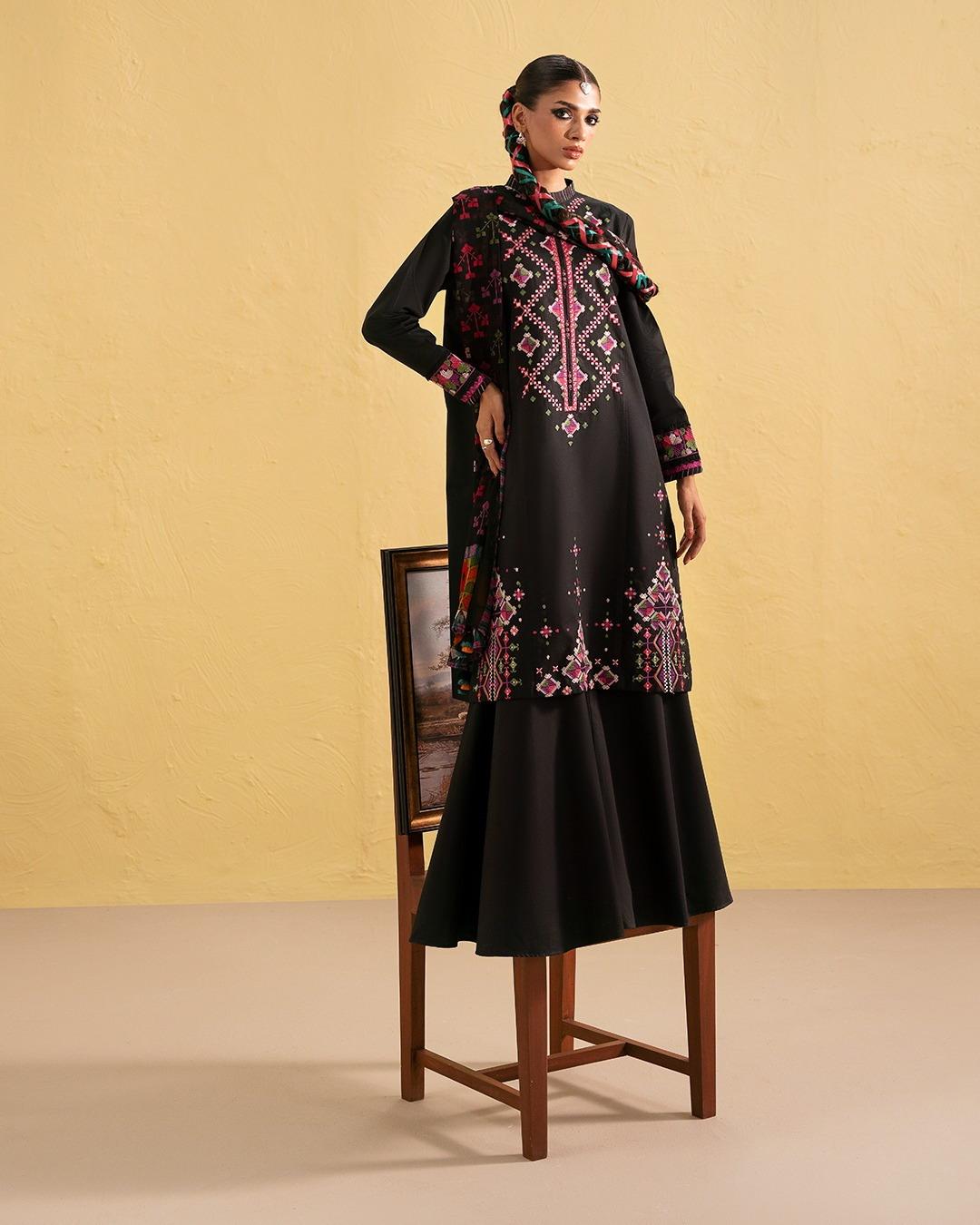 3 Piece Unstiched Embroidery Dhanak