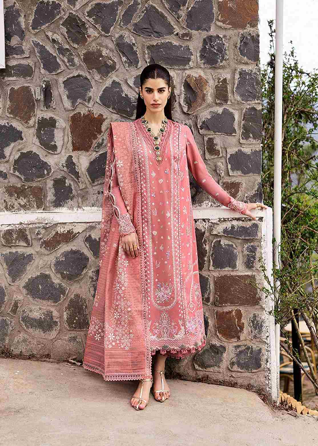 3 Piece Unstiched Embroidery Dhanak