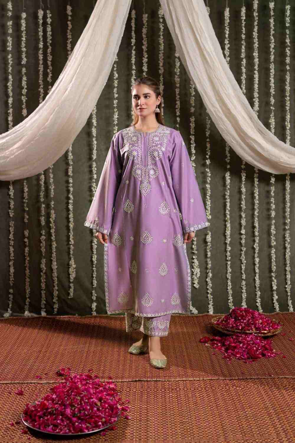 2 Piece Unstiched Embroidery Dhanak