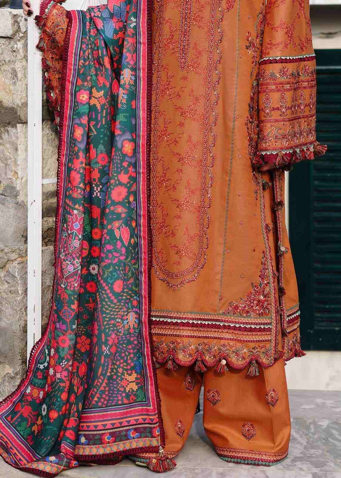 3 Piece Unstiched Embroidery Dhanak