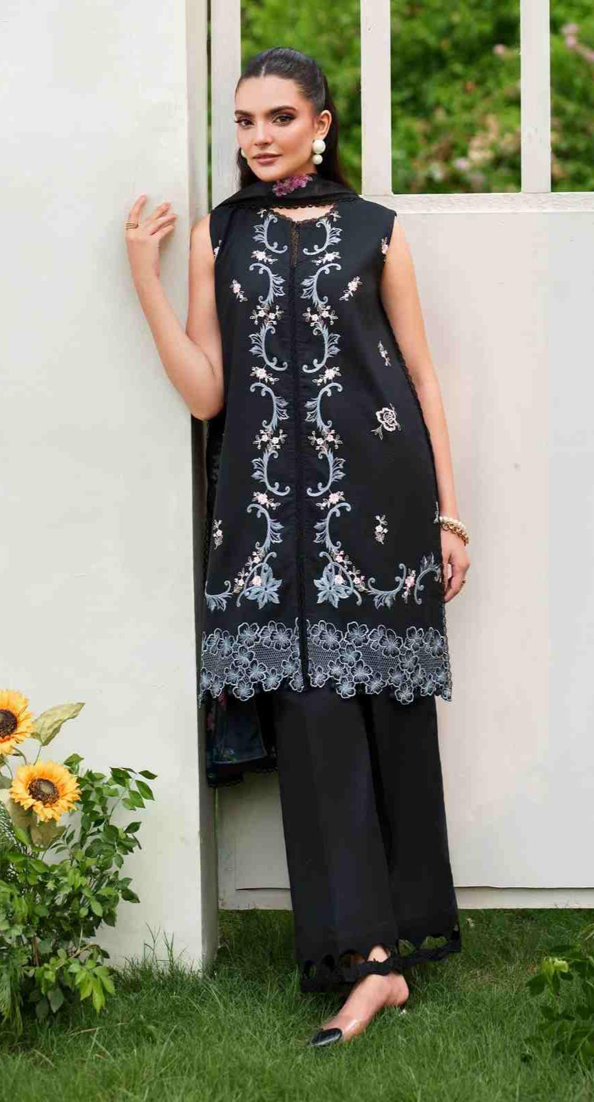 3 Piece Unstiched Embroidery Dhanak